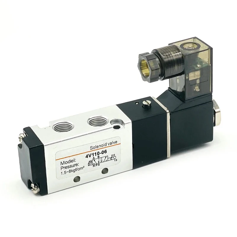 4V110-06 5/2 Way Pneumatic Solenoid Valve ,1/8Port,Available DC12V/24V AC110V 220V