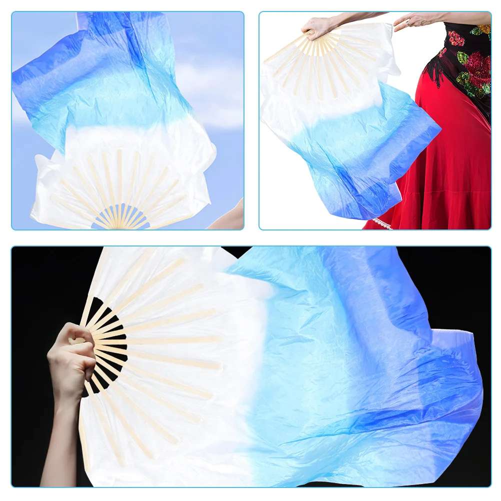 

Long Silk Folding Dance Lightweight Portable Hand Fan For Performance Yoga Stage Prop Practical Wear-Resistant Convenient