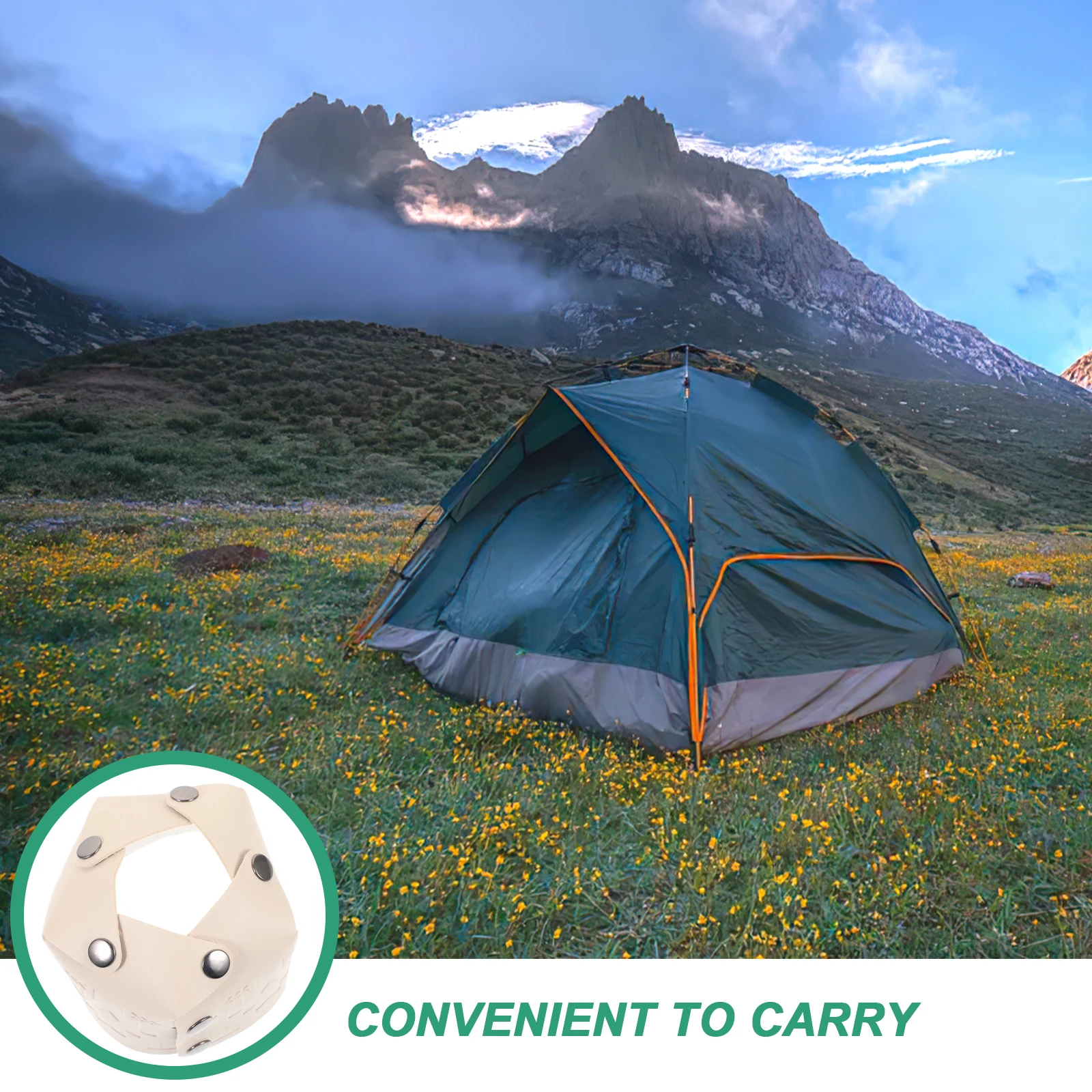 

Camping Gas Tank Cover Canister Covers Anti-collision Beige Pu Cylinder Bag
