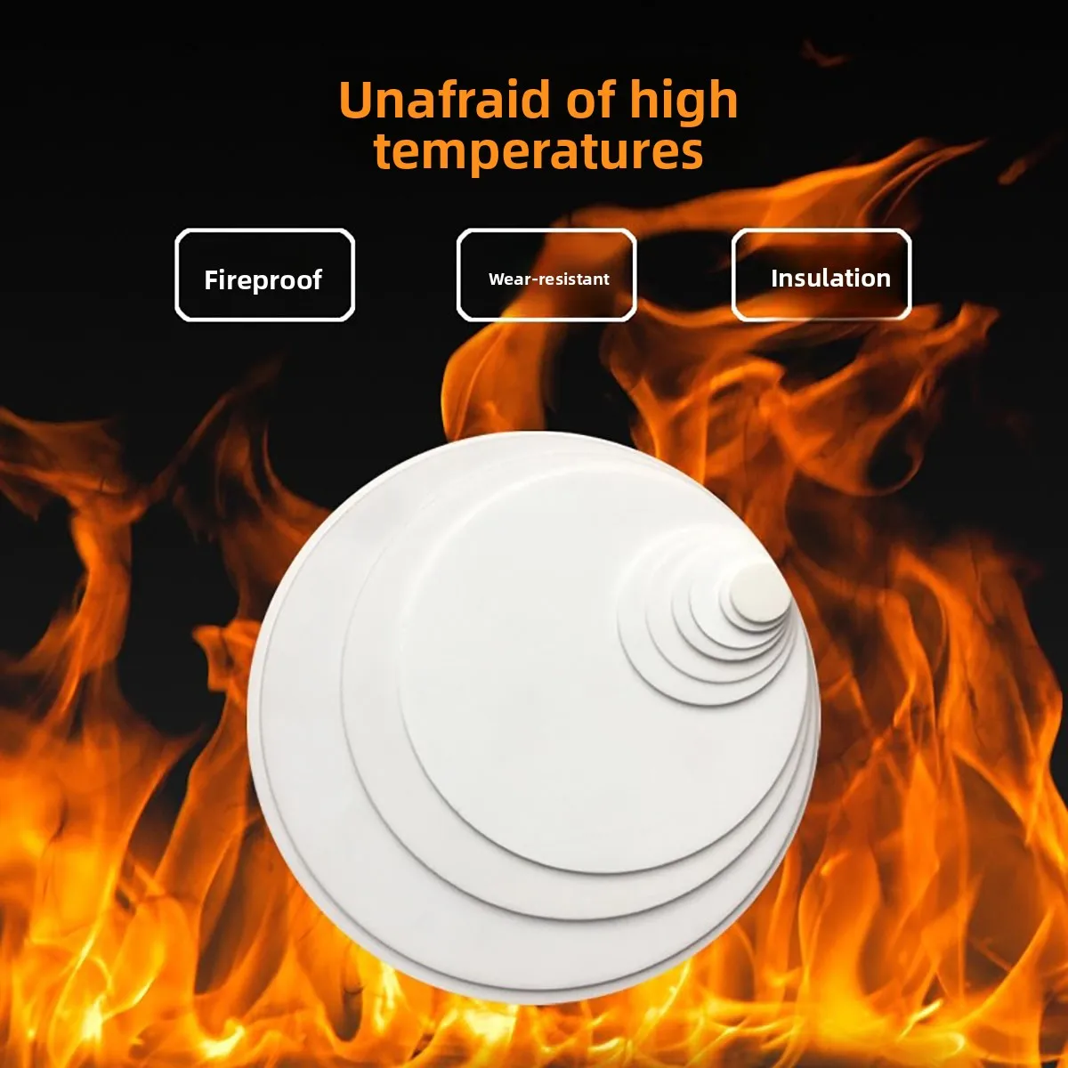 Alumina Ceramic Insulation Heat Dissipation Wafer, High Temp Heating Ceramic Gasket Heating Plate, Customizable Size