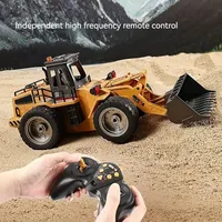 Huina RC Car Wireless 520HD Remote Control Bulldozer Forklift Large Electric Loader Engineering Alloy Bucket Children'