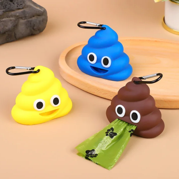 Outdoor Portable Pet Dog Waste Bag Dispenser Poop Bag Loader Cleaning Tool Pet Products Fecal Shape