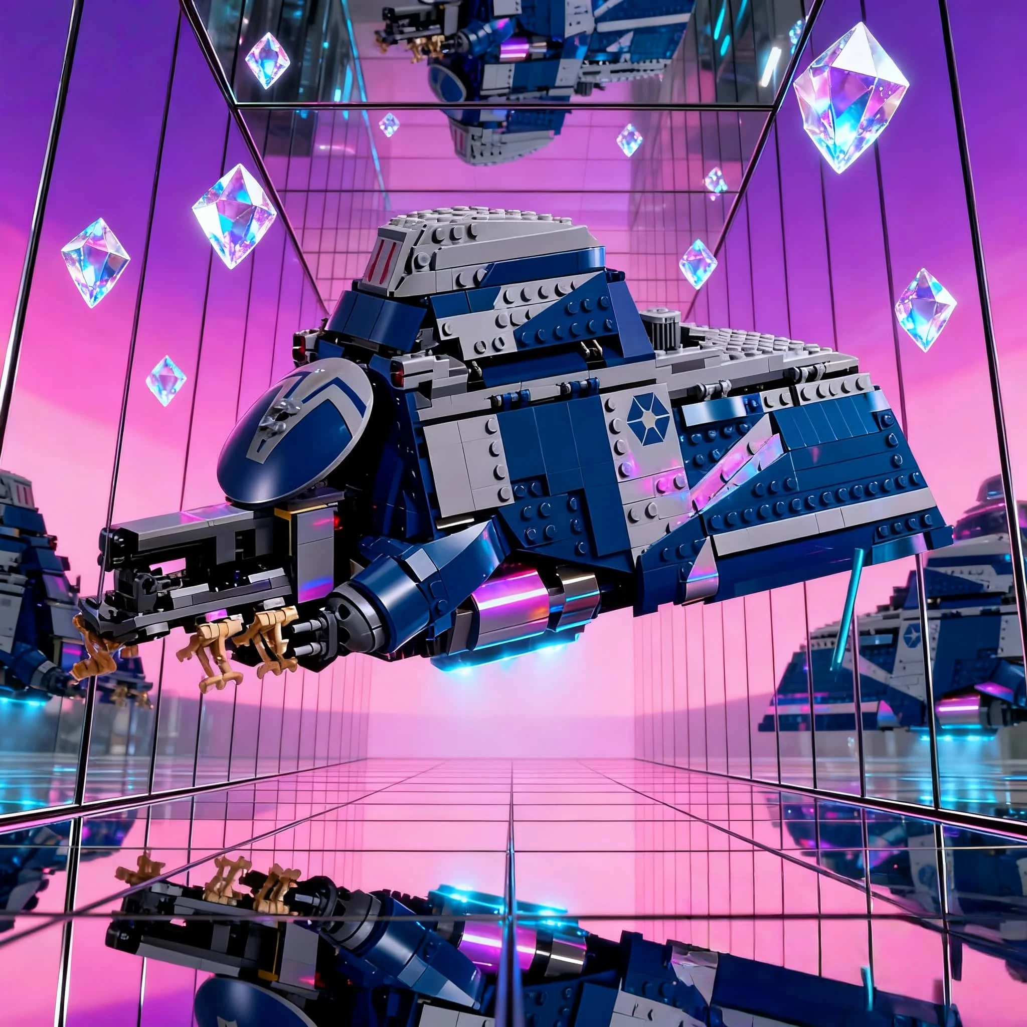 

Новинка 2026 года: Конструктор MOC «Космический боевой робот» (976 деталей), синий, модель для сборки, игрушка-конструктор, подарок для взрослых