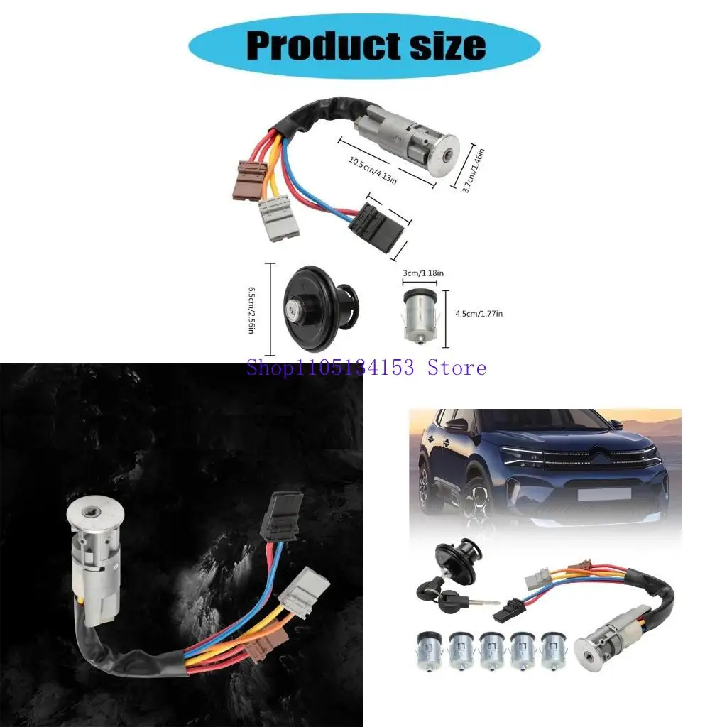 hg89 Replacement Door Lock Barrels for Expert Scudo 95-06 Lock Set Ignition Switch Kit Auto Accessories 4162L9 4162S1 252614
