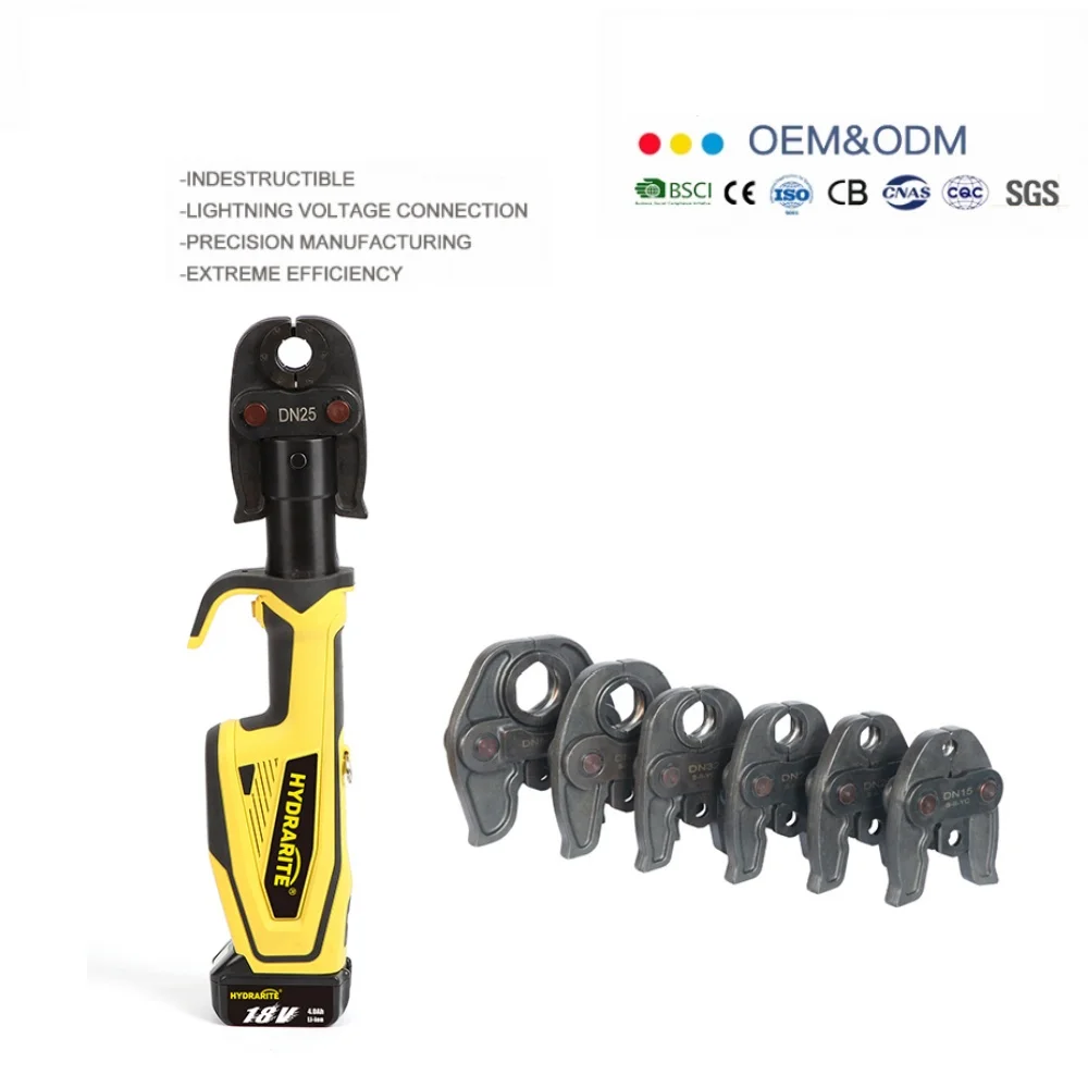 

Wholesale Hydraulic Tool Stainless Steel Crimping Tool Set DN15-DN50 HHYD-1550CX Battery-operated Pressing Tool With LEDE