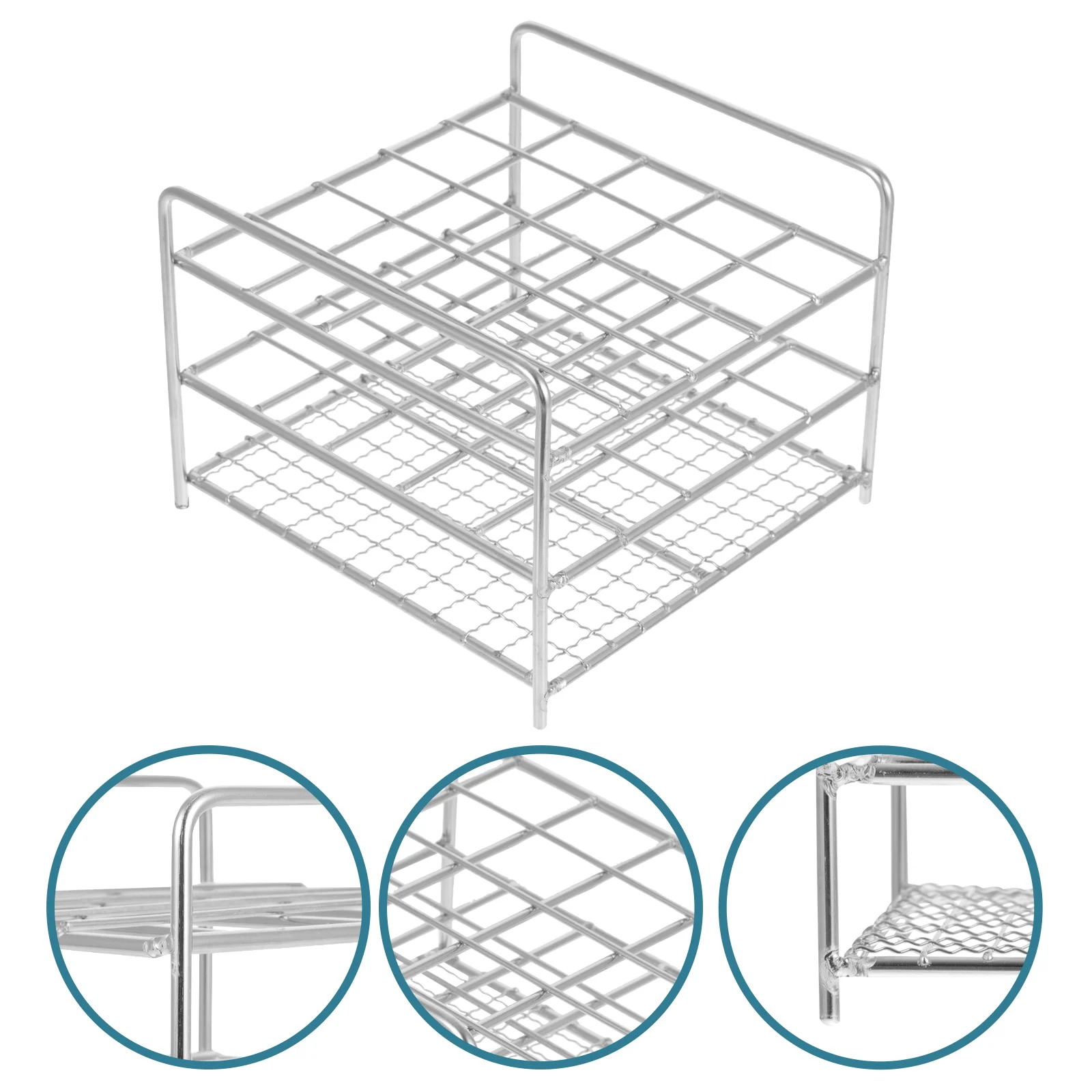 

Water Bath Square Test Tube Rack Laboratory Container Dropper Display Stainless Steel Shelf Stand