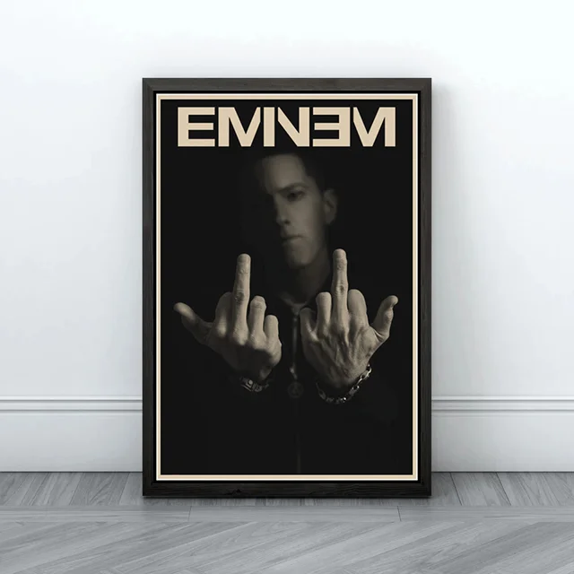Eminem Posters 8 Mile Poster Hip Hop Rapper Singer Retro Poster Canvas Painting Decorative Wall Wall Art Decortion