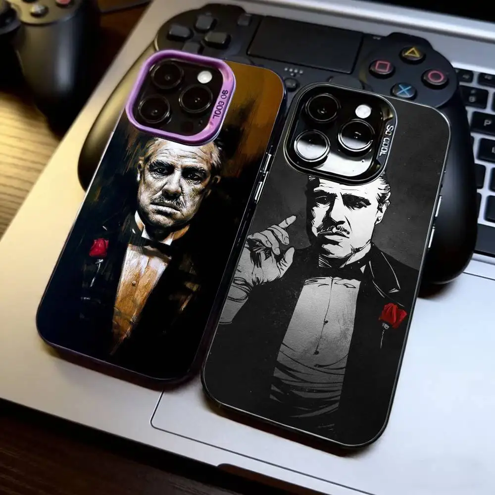 

D-Don Vito Corleone Phone Case For iPhone 17,16,15,14,13,12,11 Plus,Pro Max,XS,Colorful Silver Black Cover