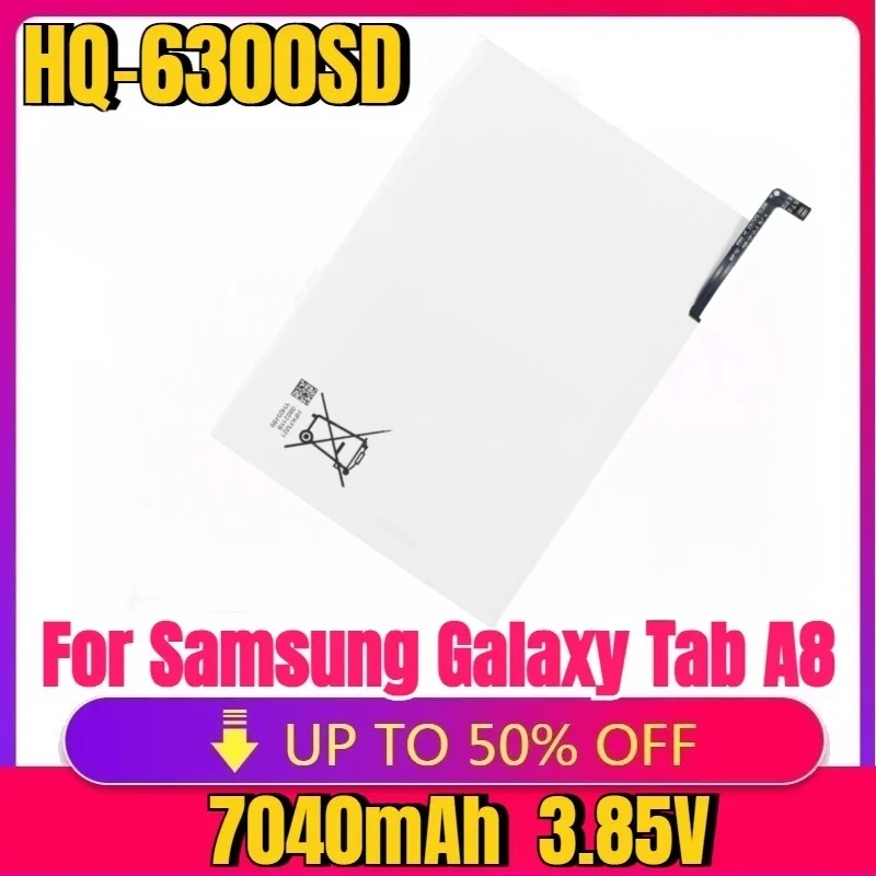 

Для HQ-6300SD HQ-6300N 7040 мАч Высококачественная сменная батарея для Samsung Galaxy Tab A8 10,5 X200 X205 SM-X200 SM-X205 Аккумулятор