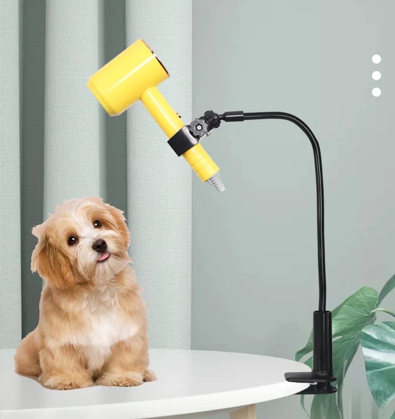 Pet Dog Cat Hair Dryer Holder Grooming Table Hair Dryer Clamp for Pet dogs 360 Degree Adjustable Foldable Hair Dryer Clips Stand