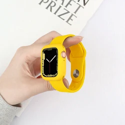 Candy Soft Silicone Case for Apple Watch Cover 9 8 7 6 Se 5 45mm 42mm 38 Protection Iwatch Serie 44mm 40mm 41mm Bumper for women