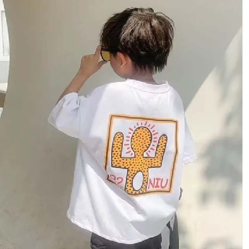 

Trendy Children's Summer Thin Casual T-shirt, Big Children's Half-sleeved Top, New Boys' T-shirt Short Sleeves