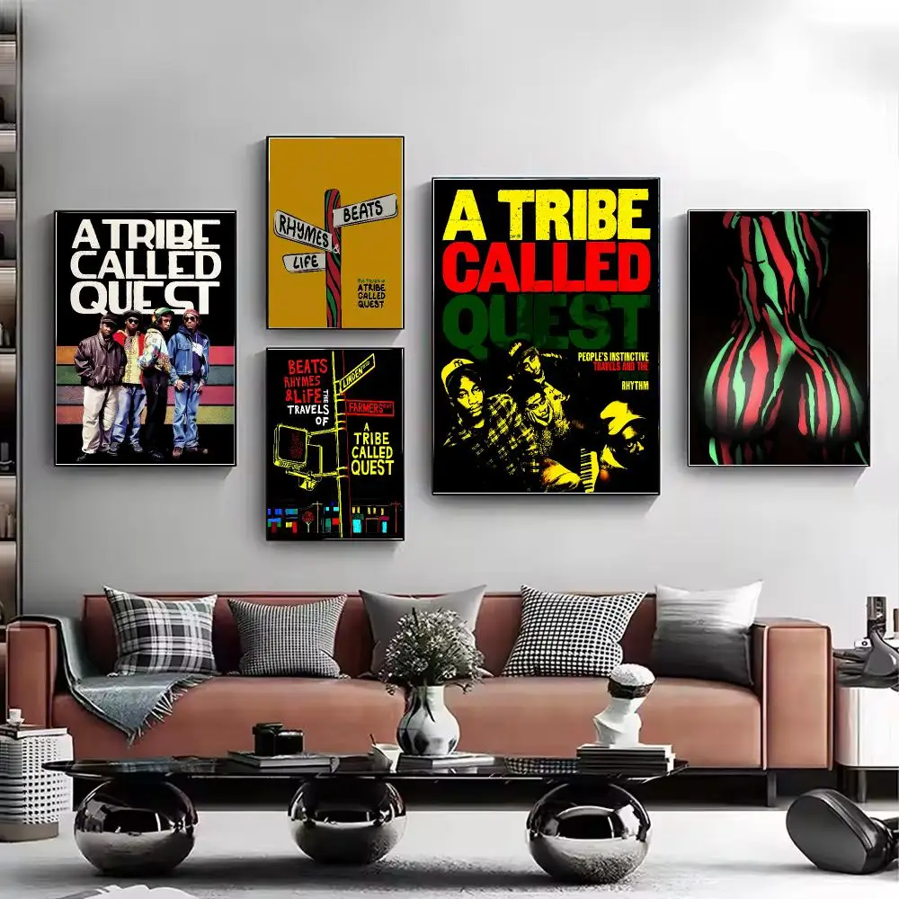 A Tribe C-Called Quest Band Classic Vintage Poster Stylish Wall Art for Living Room Bedroom Study Home Decor Gift