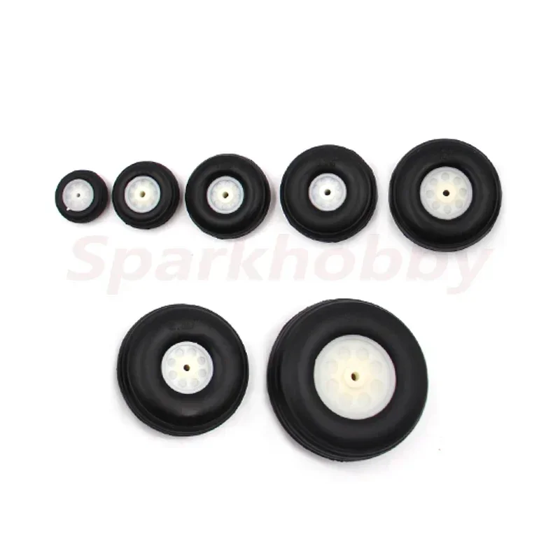 2pcs PU Rubber Wheel Tire with Plastic Nylon Hub (Diameter 1