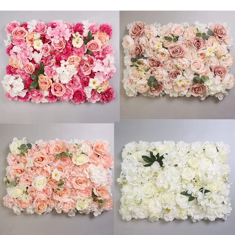 

40*60cm Handmade Artificial Flowers Wedding Background Wall Decoration Party Event Birthday Outdoor DIY Silk Roses