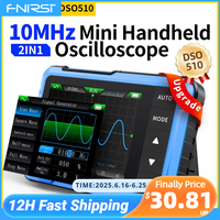 FNIRSI New DSO510 DSO152 DSO153 Mini Handheld Digital 2 IN 1 Oscilloscope Portable 48MS/s 10MHz Bandwidth Electronic Repair Tool