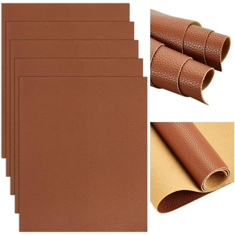 5 Pcs Laserable Leather Sheets 9.8 x 11.8 inch Leatherette Patches Blanks Laserable Engravable Faux Leatherette Sheets Laser