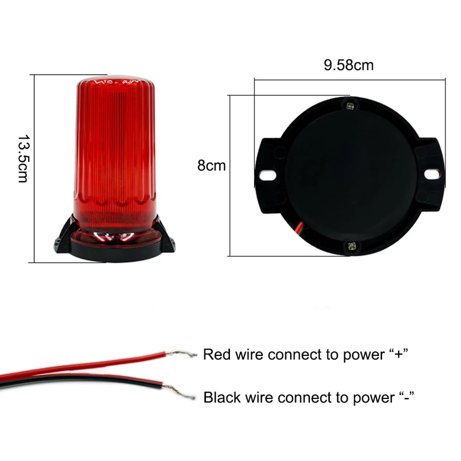 Car Strobe Light Emergency Car Rotating Traffic Indication Car Flash Beacon Light 54 LED Orange Blue Red Flash Car Warning Light