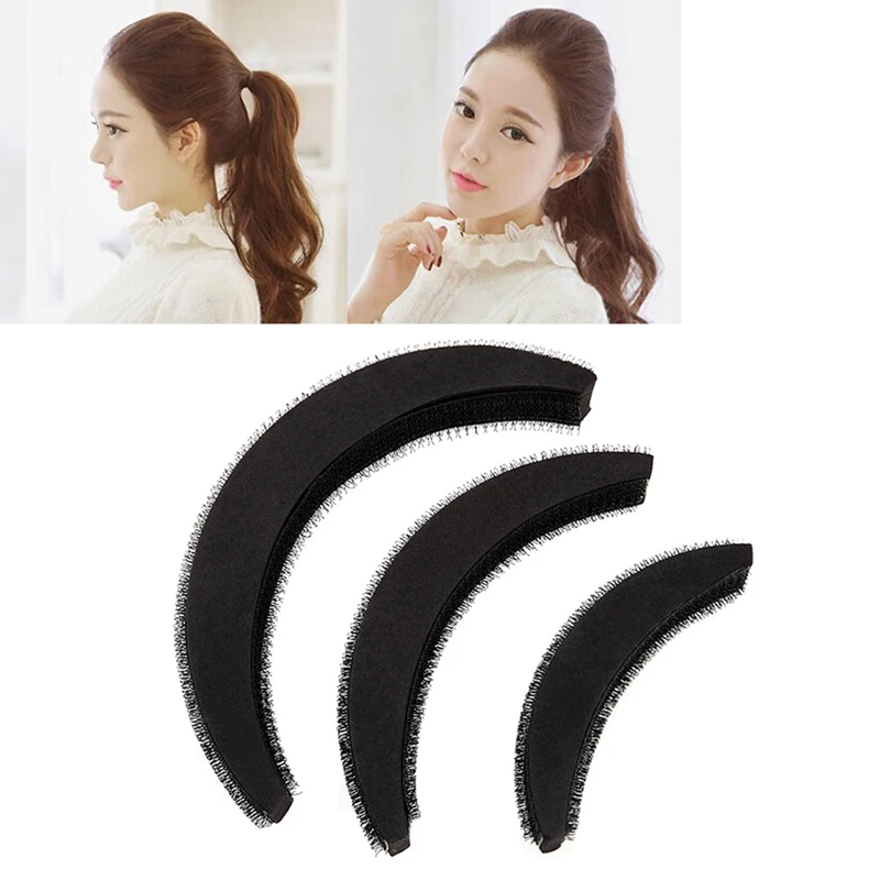3Pcs Podkładki do włosów Zwiększanie objętości włosów Puff Hair Bun Maker Donut Magic Foam Sponge Bump Up Insert Stylizacja włosów Codzienne akcesoria — zdjęcie 4