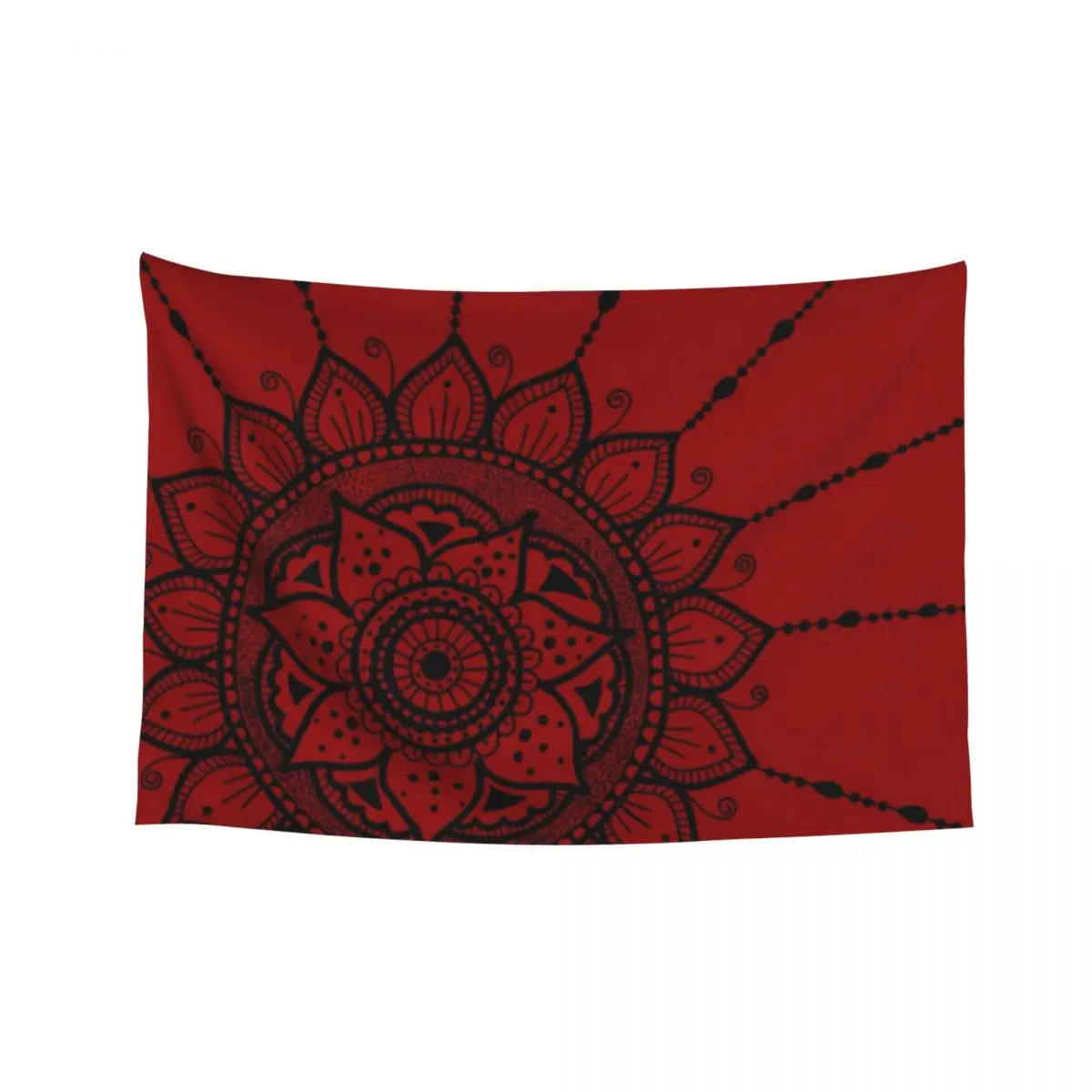 

Black and Red Mandala Tapestry Cute Decor Nordic Home Decor Christmas Decoration Room Decorating Aesthetic Tapestry