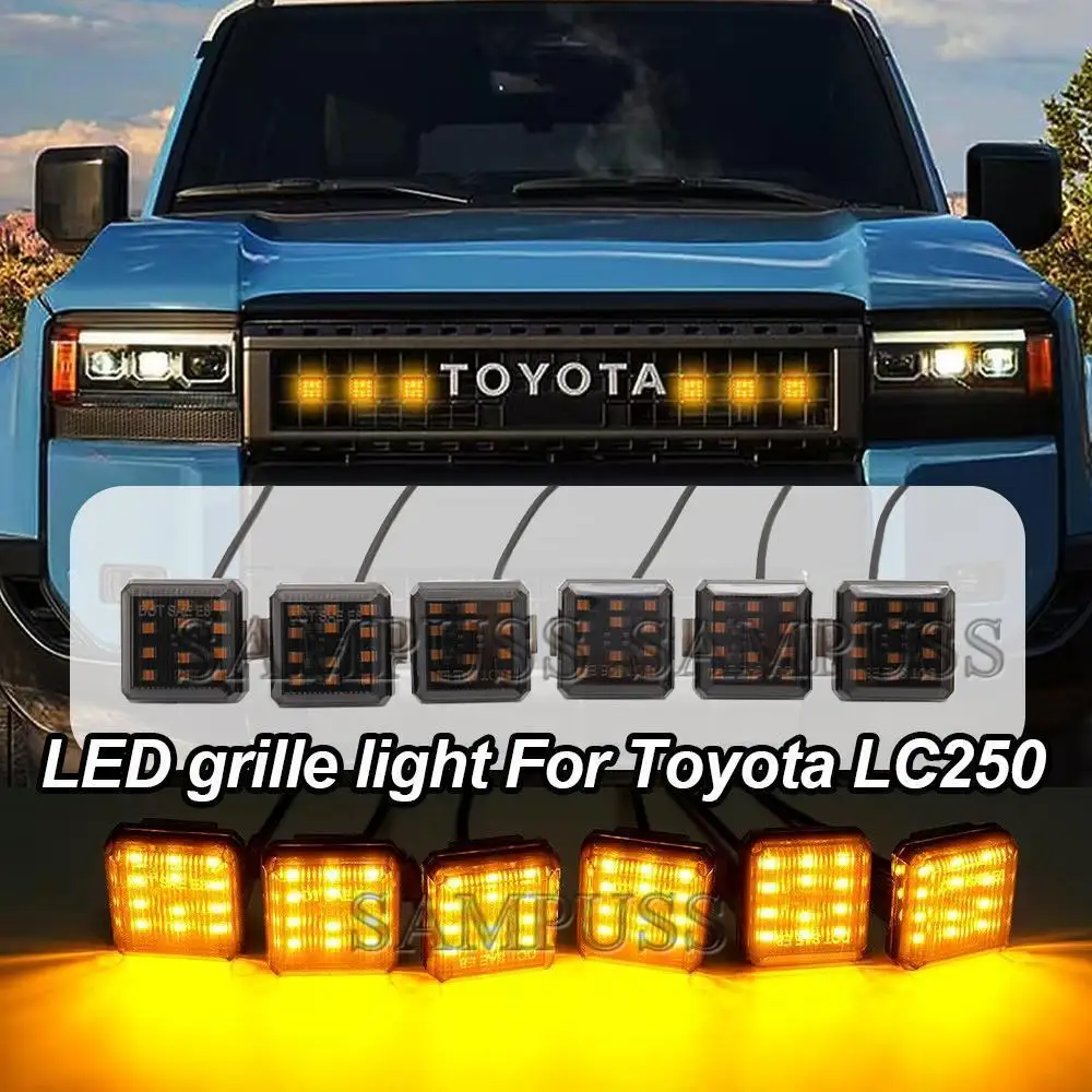 

4 шт./6 шт. подходят для Toyota 24 Prado LC250, центральная решетка, дневные ходовые огни (специальный автомобиль)