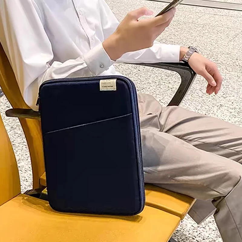 Borsa per laptop di grande capacità alla moda con cerniera da lavoro semplice valigetta da donna in tela borsa coreana per tablet computer mouse penna USB