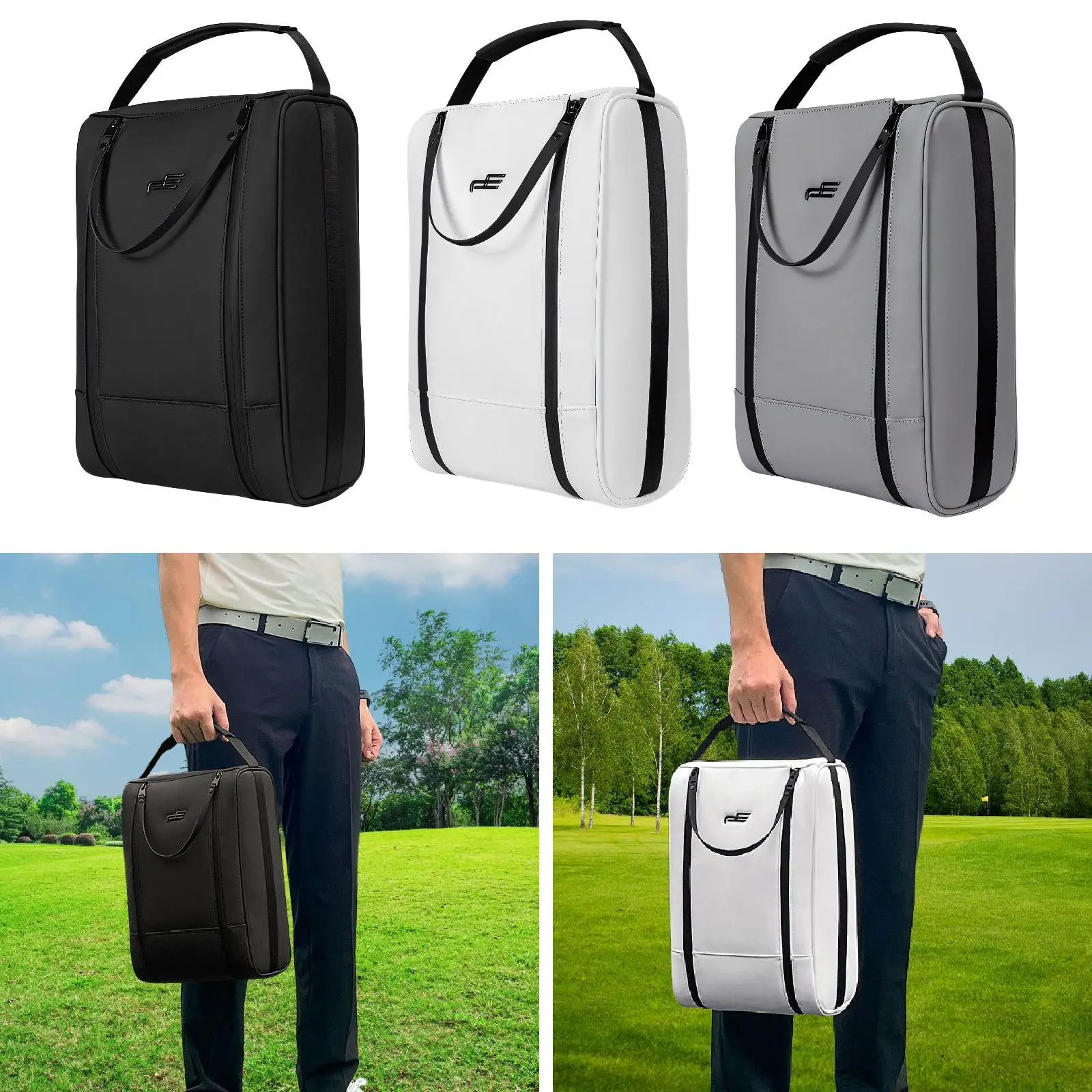 

Golf Shoes Bag Golf Shoe Carrier Versatile Running Adults Sports Accessories Convenient Compact Portable Zipper Travel Pouch