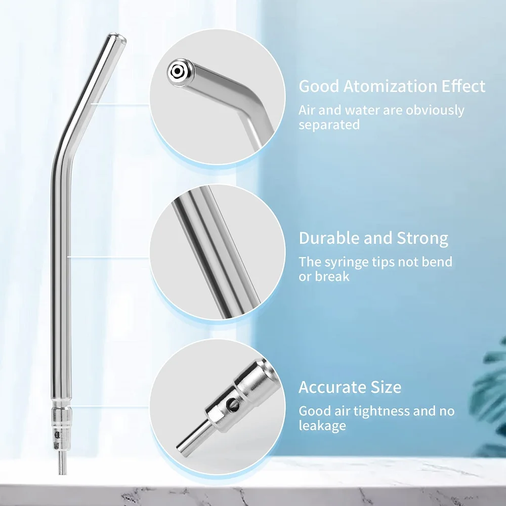 PROTECTOR 10Pcs Dental Equipment Air Water Syringe Spray Nozzles Alloy Tip 3-Way Fit Tube for Dental Use