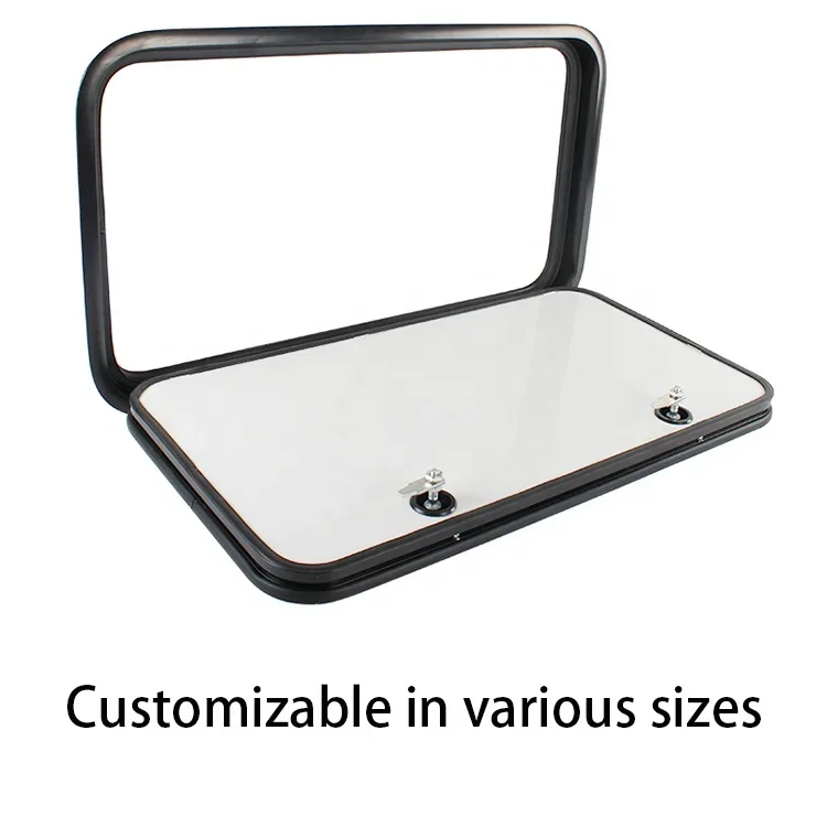 HEYRV High Quality Customizable Black Exterior Door RV Camper Caravan Motorhome Accessories Luggage Hatch RV Parts Accessories