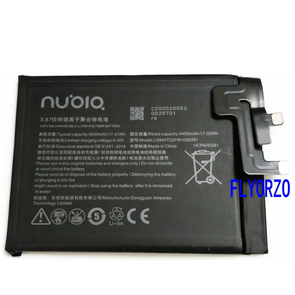 Replacement Battery for Nubia Red Magic 5G NX659J Mobile Phone, Original Li3945T22P8h526391, 3.87V, 4500mAh