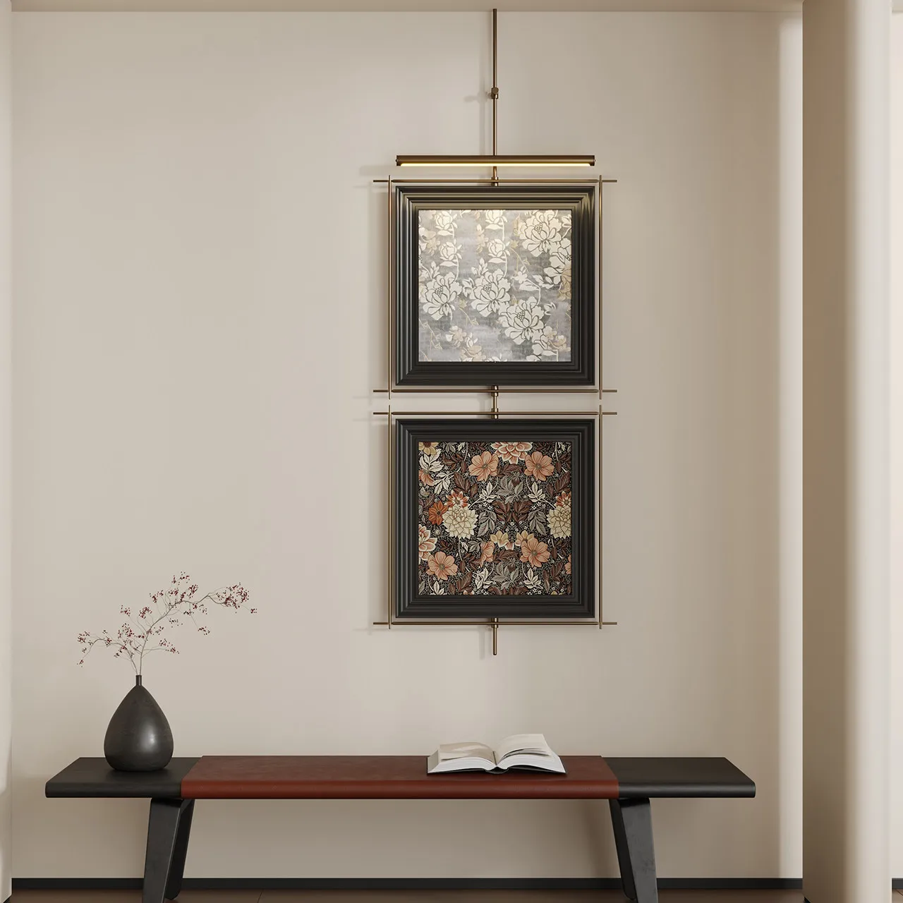 Modern Metal Pole Led Decorative Painting Home Decoration Living Room Bedroom Villa Dining Room Corridor Wall Painting Light