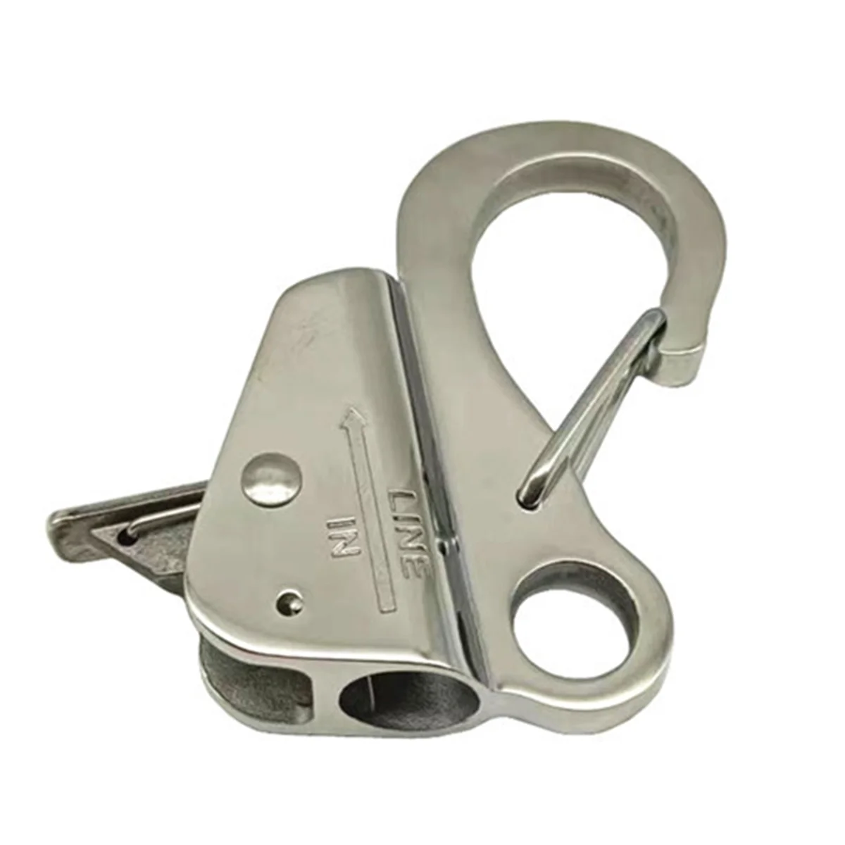AA25 Stainless Steel Boat Clip Quick Threading Spring Adjustable Line Length Sliding Anchor Hook Marine Yacht Accessories