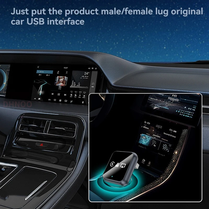 محول Carplay اللاسلكي Android Auto لنظام Apple Airplay الذكي وشاشة عرض USB التوصيل والتشغيل التلقائي 3in1 Car Play