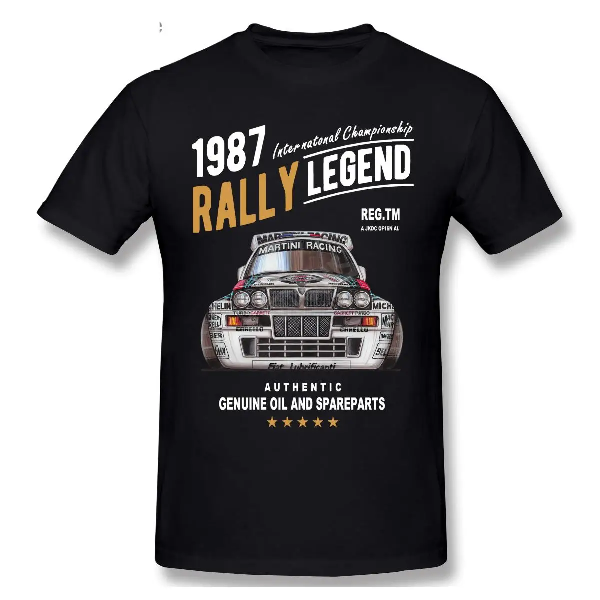 

Ралли Легенда мотив с 1987 Lancia Delta Integrale Hf автомобиль Мужская 2019 летняя брендовая хлопковая одежда для фитнеса в стиле хип-хоп Мужская футболка
