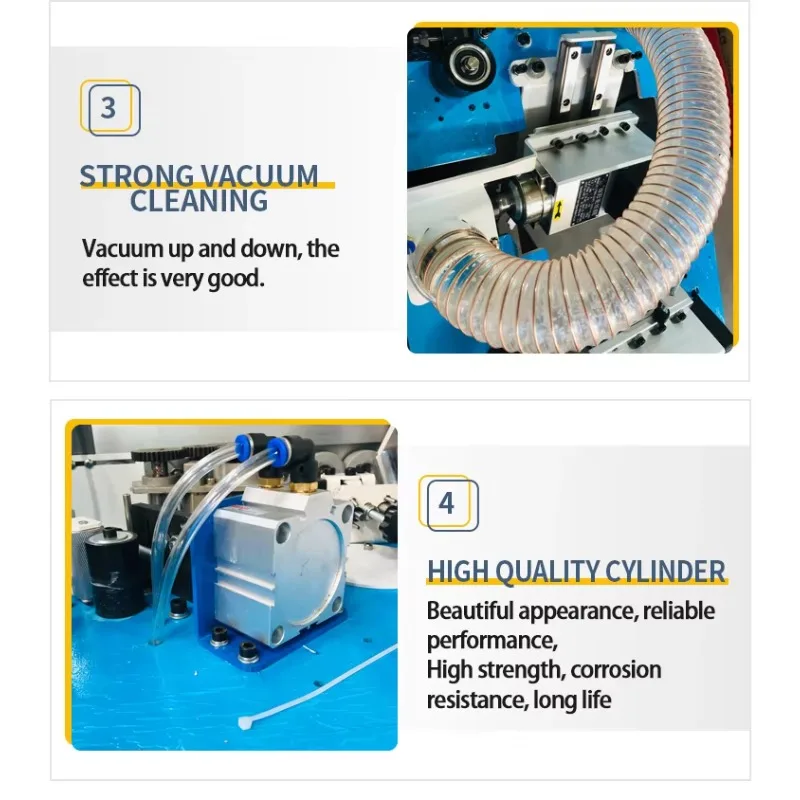 45 degree pre-milling and cutting automatic edge banding machine for woodworking furniture