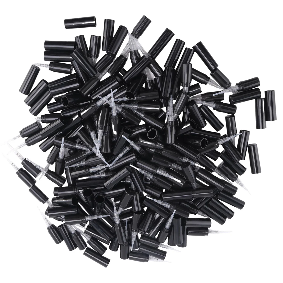 100Pcs / Lot 2Ml Black Plastic Perfume Bottle Sample Sprayer Atomizer Perfume Bottle