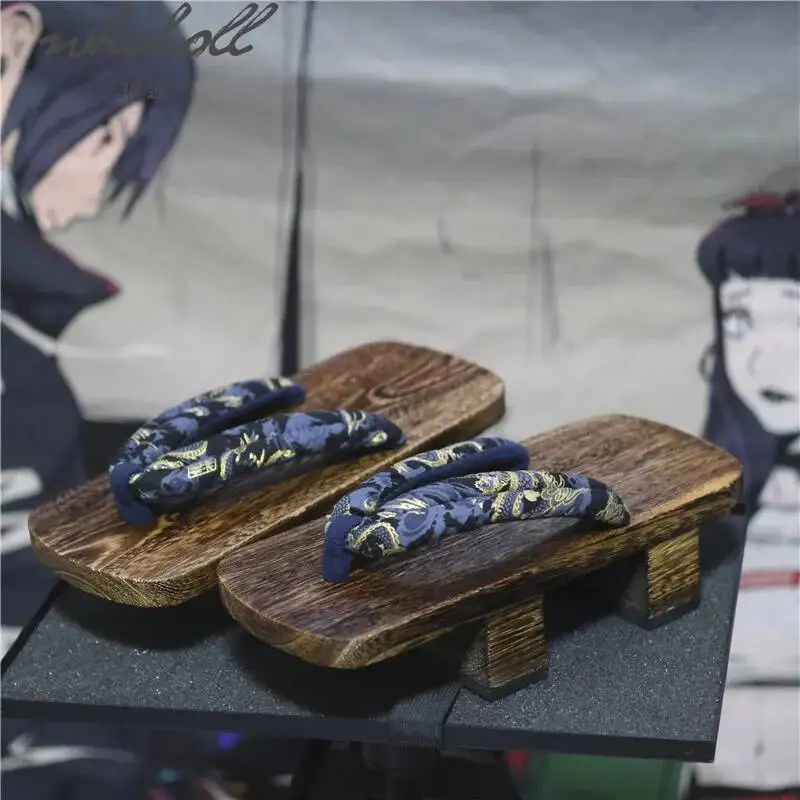 شبشب صيفي رجل الوجه يتخبط اليابانية خشبية جيتا تأثيري الساموراي الصنادل أحذية رجل بالتخبط سميكة القاع صنادل أرضية