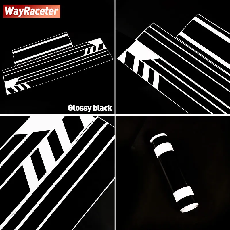 Car Hood Bonnet Door Side Stripes Sticker Off Road Engine Cover Carbon Fiber Vinyl Decal For Great Wall Tank 300 2022 2023 2024