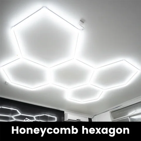Garage Honeycomb Hexagonal LED White Light Super Bright 6500K Color…