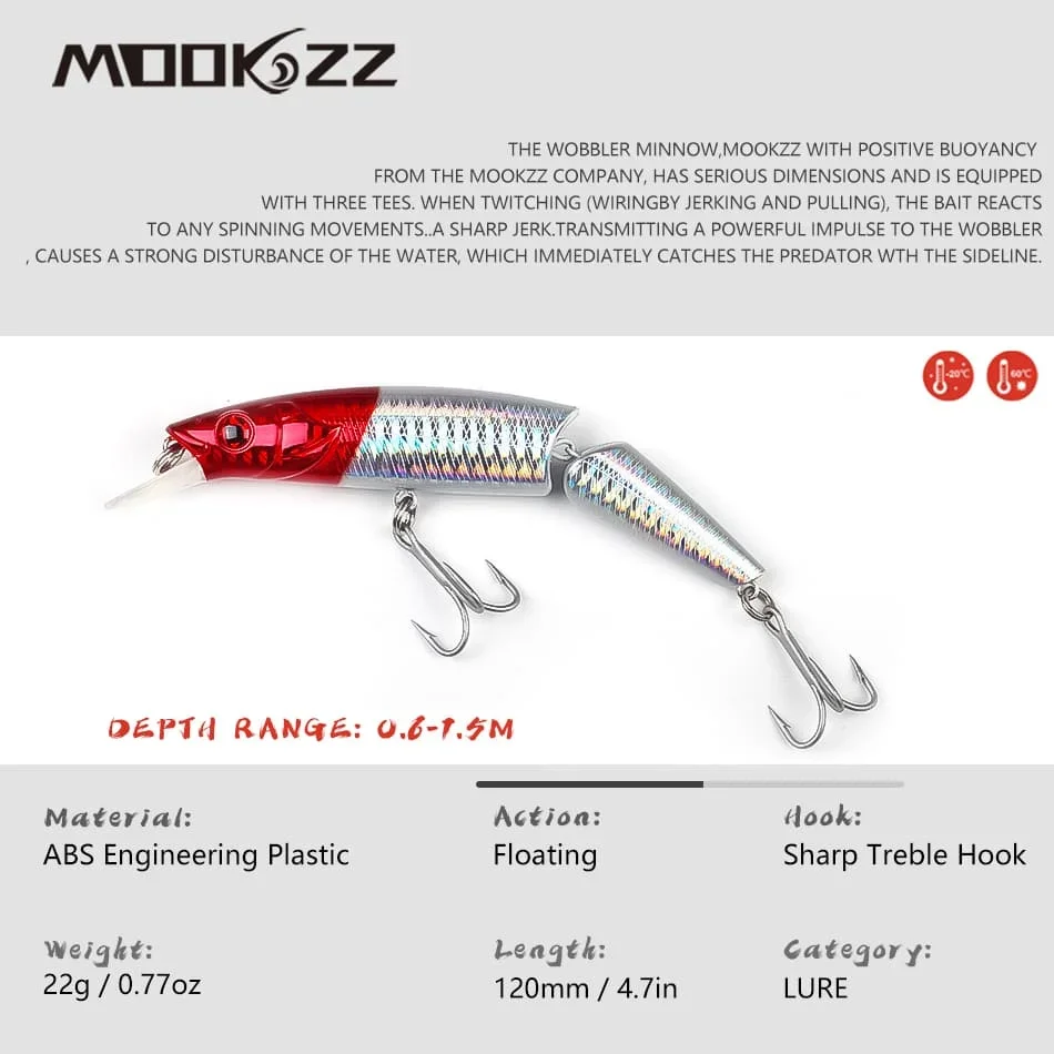 MOOKZZ Floating 2023 New Arrival Hot Sale Minnow Hard Fishing Lure Bait Hot Fishing Tackle Artificial Lures Bait   22g