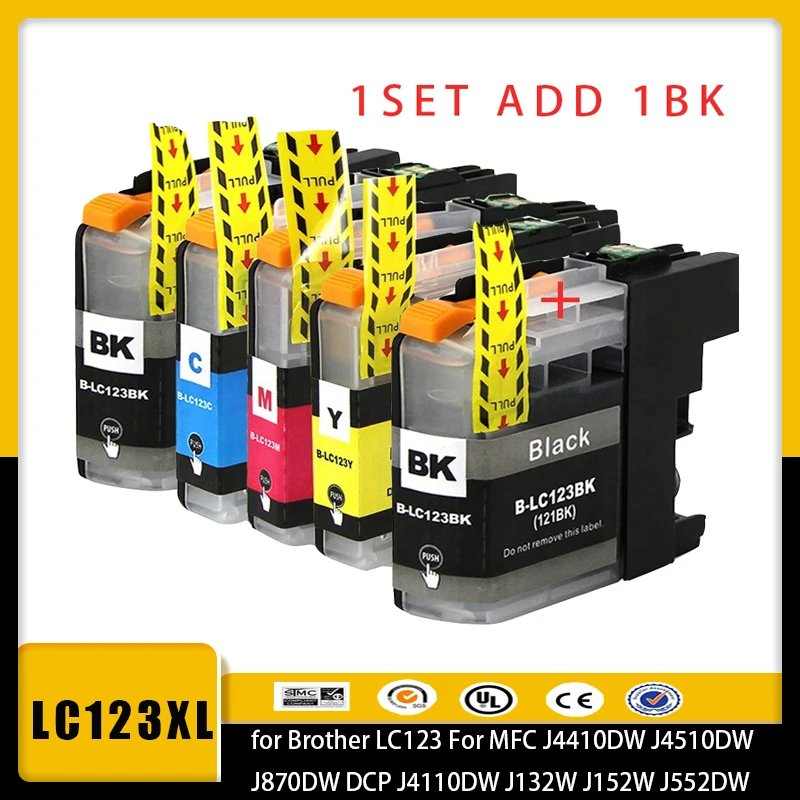 Vilaxh LC123 XL Compatible ink cartridges for Brother LC123 For MFC J4410DW J4510DW J870DW DCP J4110DW J132W J152W J552DW