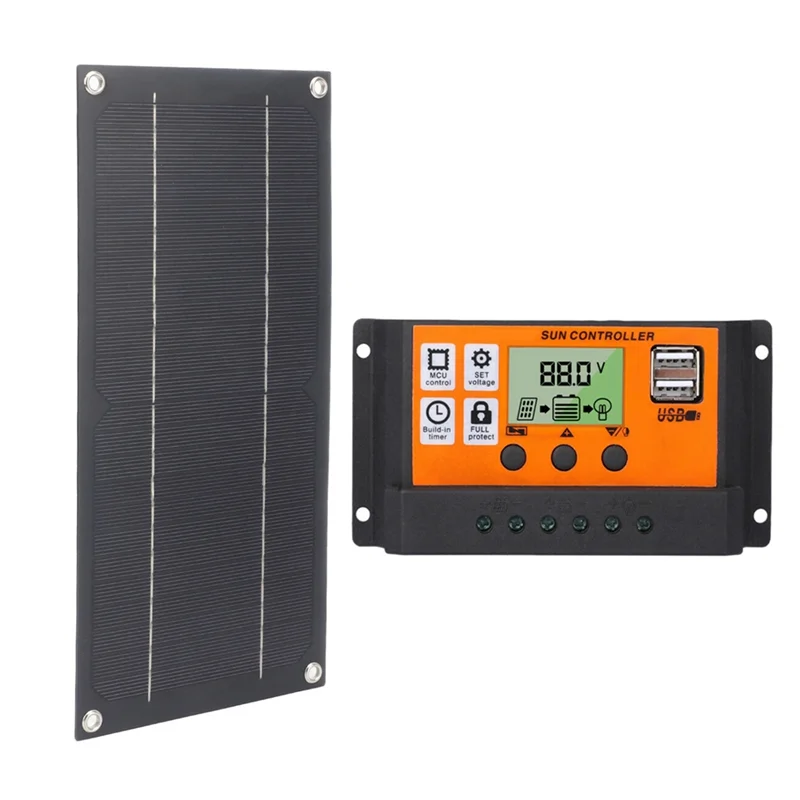

Комплект солнечной панели Y45A-600W с контроллером заряда 100A 18V, солнечной зарядкой для наружного автофургона, кемпинга, лодки, прицепа