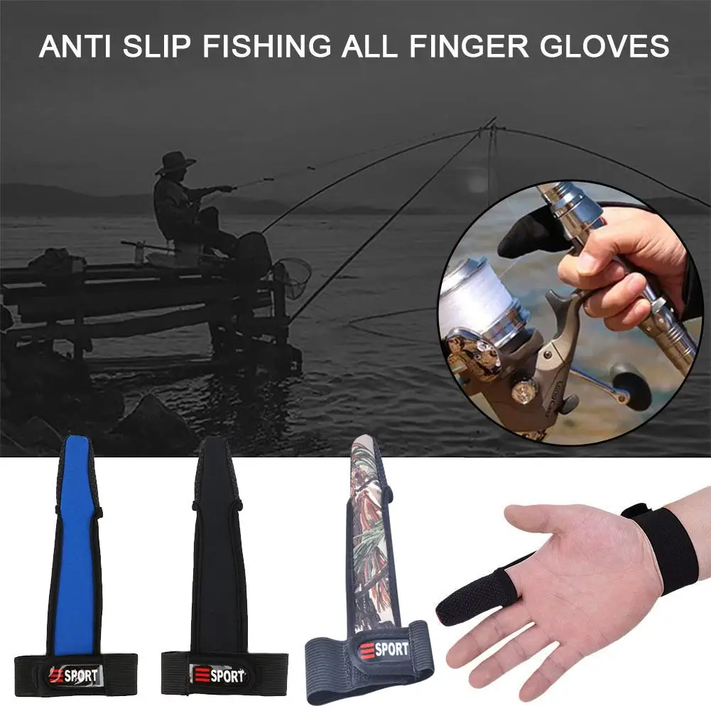 1 Fingers Fishing Protective Gloves Anti slip Breathable Outdoor Fishing Supplies Single Finger Accessories Protector Tackl T0M2