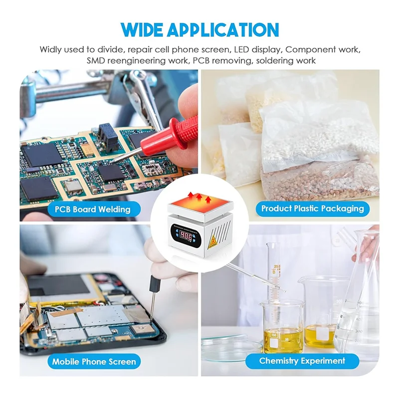 ABWR-Lötstation Schweißer 350W LED Mikrocomputer Elektrische Vorheizen Heizplatte Wrencher Rework Heizung Für Labor
