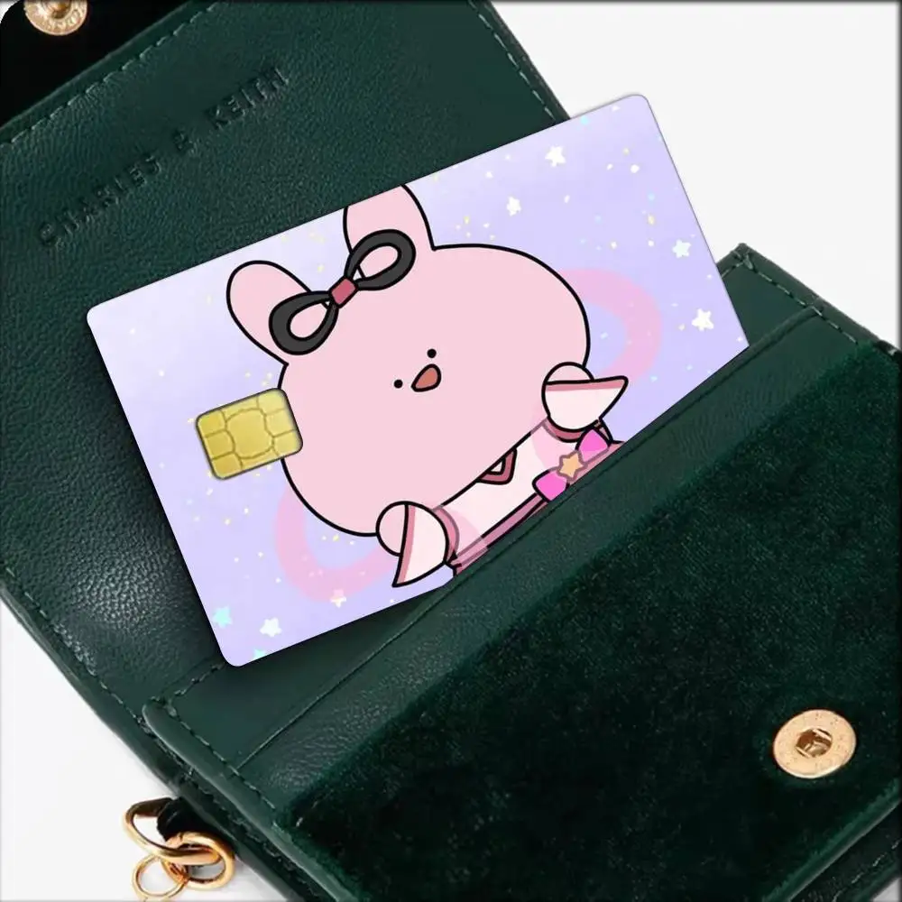 A-Asamimichaan Asleep Asamim Waterproof Film Skin Cover Credit Card Stickers Debit Front Bank Bus Pass
