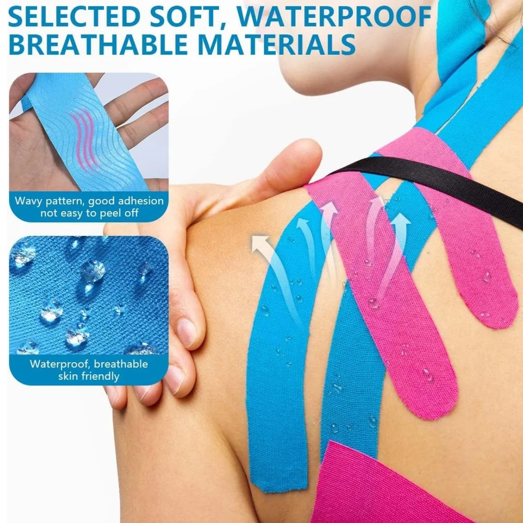 Sports functional tape, sports elastic knee pads to relieve muscle pain, fitness knee patches, running, tennis, swimming, rugby