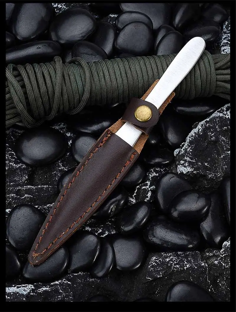 Edelstahl Teemesser Teeset Pu'er spezielles Kung Fu Teebrauwerkzeug Teennadel Teezeremonie Zubehör mit Lederetui – Detail 20