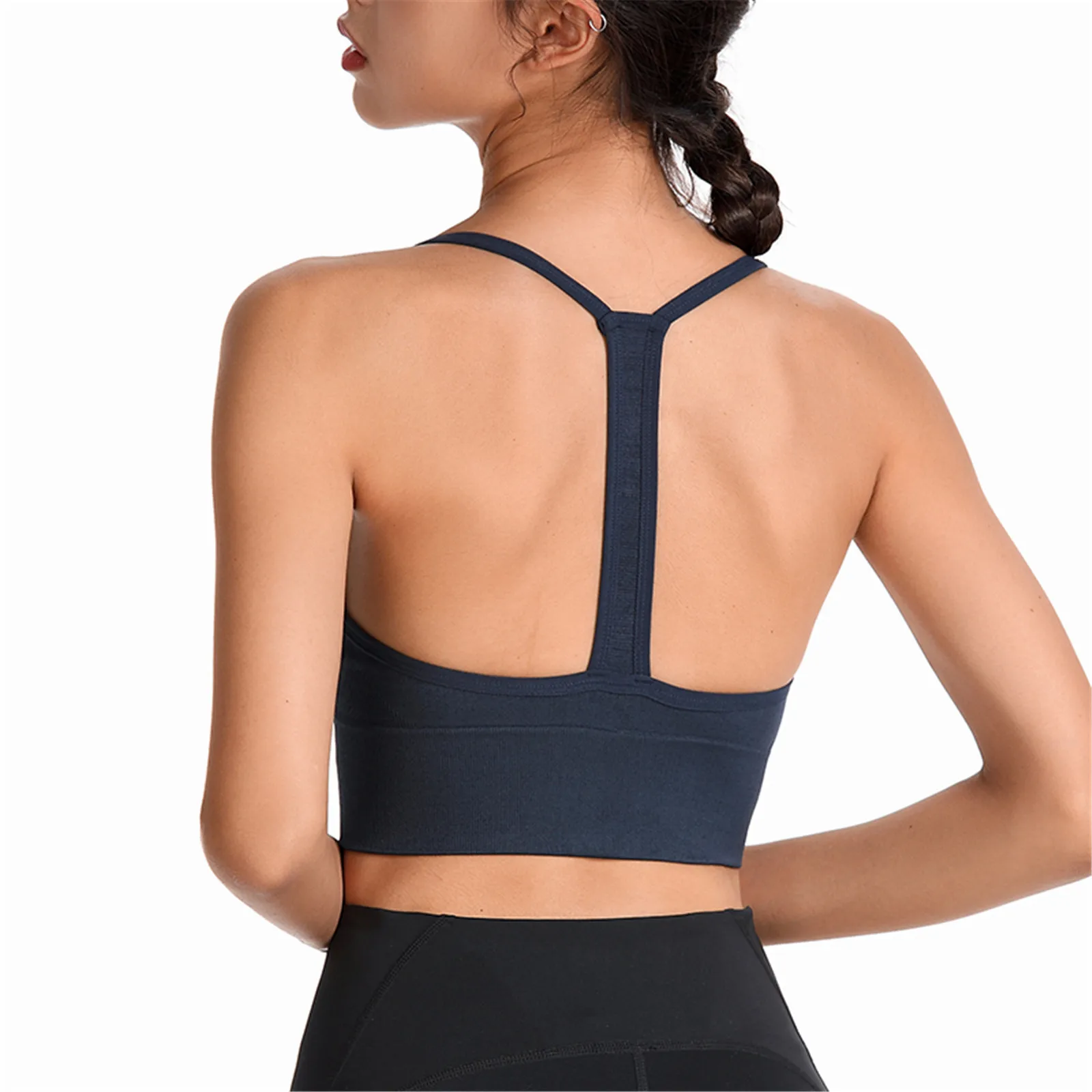 Women Yoga Underwear Back Gathering Breathable Yoga Sports Vest Y-Type Sport Bra Women Plus Size Fitness Crop Tops Workout