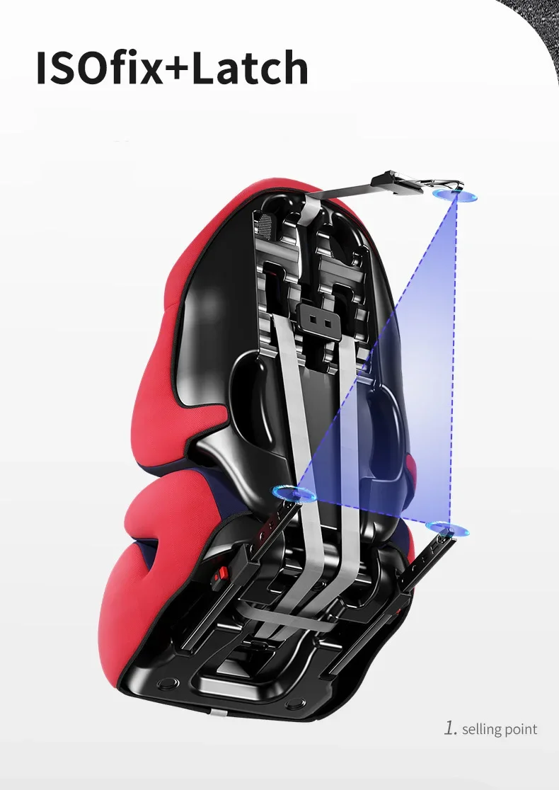 مقعد سيارة أمان للأطفال ، يجلس مع واجهة Isofix مزلاج ، مقعد سيارة للأطفال