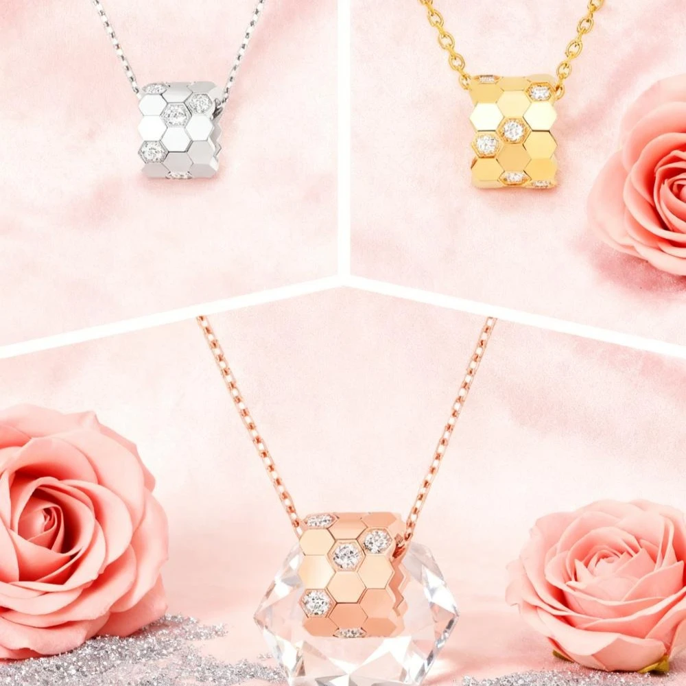 

2025 Trendy Jewelry 2025 New Elegant Honeycomb Necklace for Women Perfect Party Favors for Guests